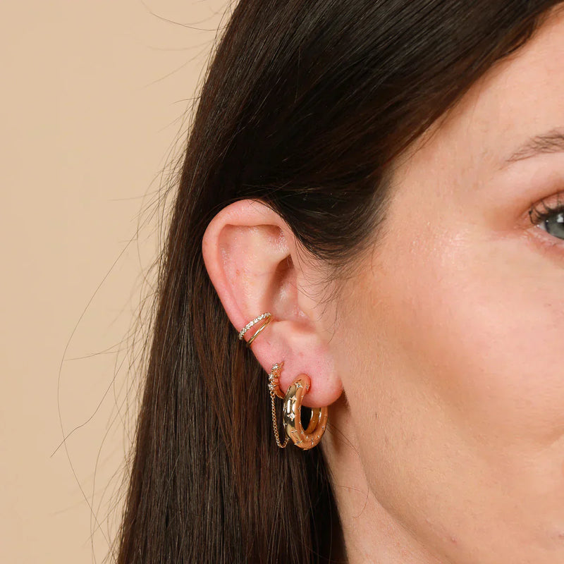 Boucles d'oreilles Cosmic Hoop | Or