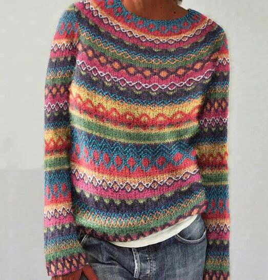 Soley - Pull multicolore à col roulé