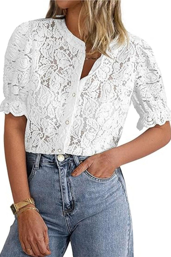 Iris - Chemisier chic à manches longues avec boutons