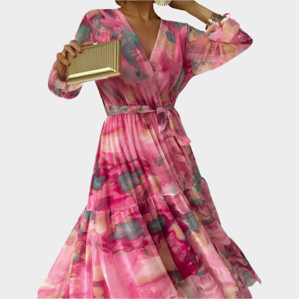 Robe midi avec des fleurs