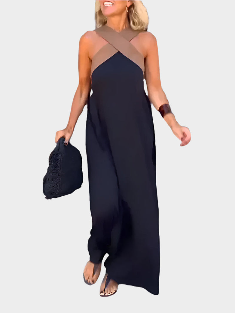 Robe élégante avec encolure dégagée