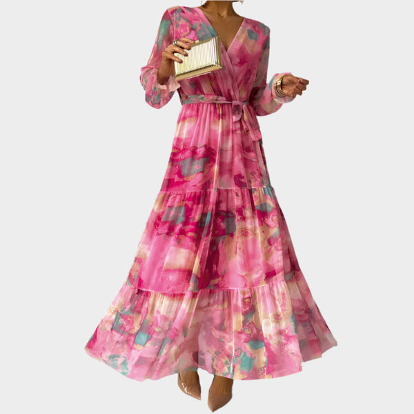 Robe midi avec des fleurs