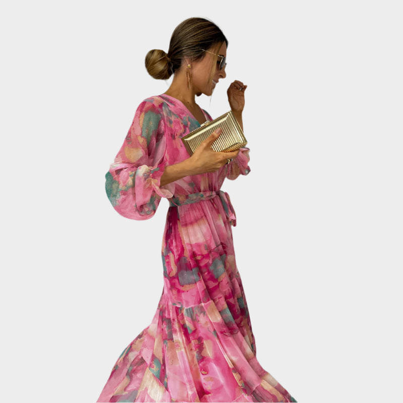 Robe midi avec des fleurs