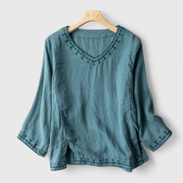 Taysia | Blouse élégante à col en V