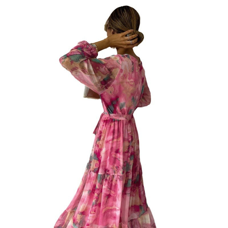 Robe midi avec des fleurs