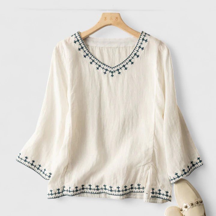 Taysia | Blouse élégante à col en V