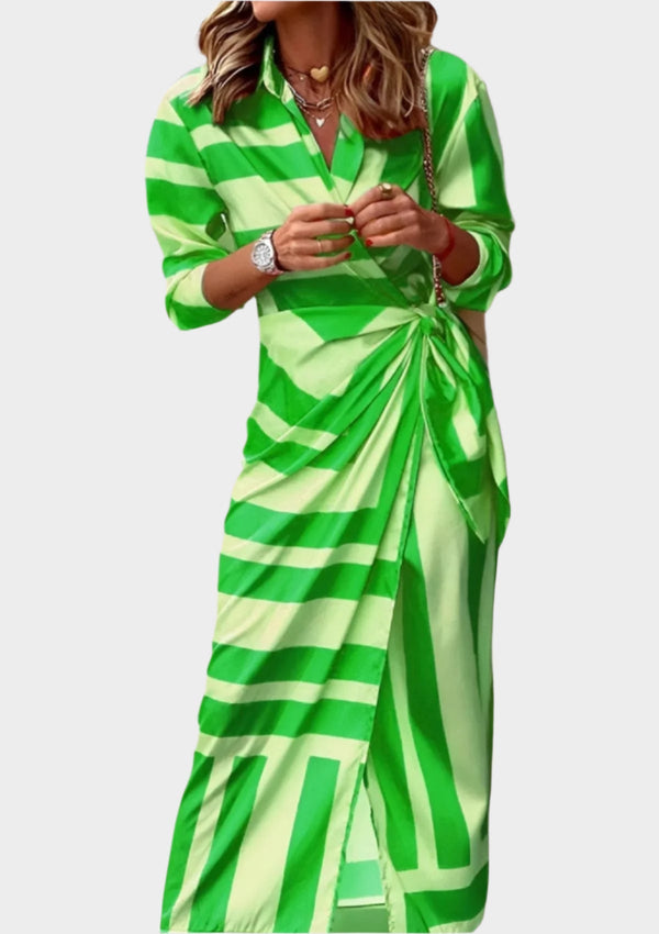Robe imprimée avec taille ajustable