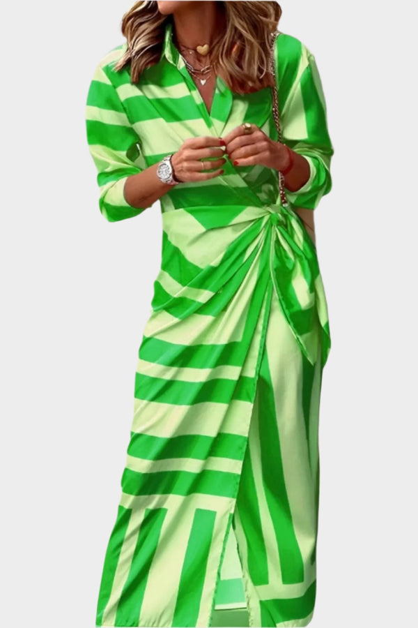 Robe imprimée avec taille ajustable