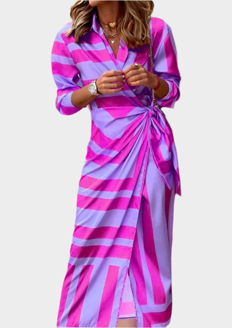 Robe imprimée avec taille ajustable