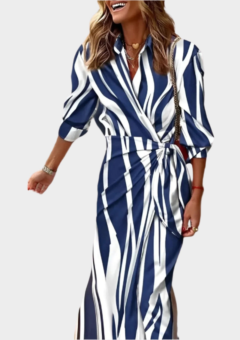 Robe imprimée avec taille ajustable