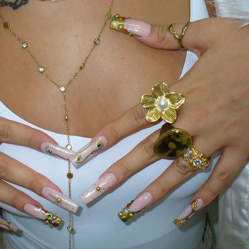 Bague fleur Thalia ajustable