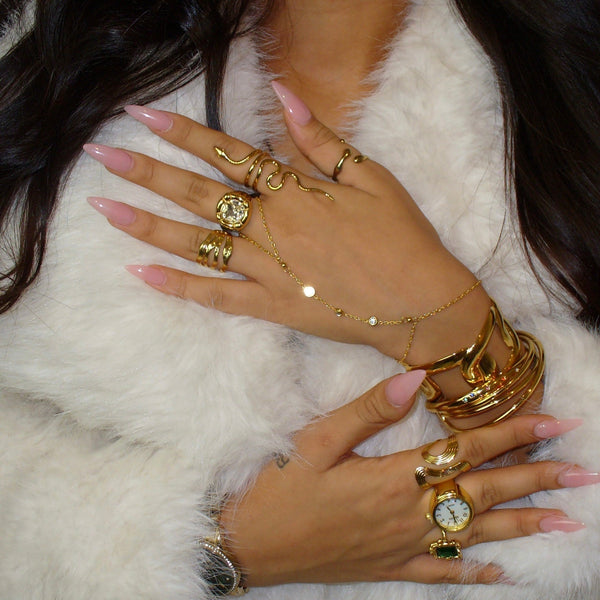 Bague Serpent Dorée Ajustable