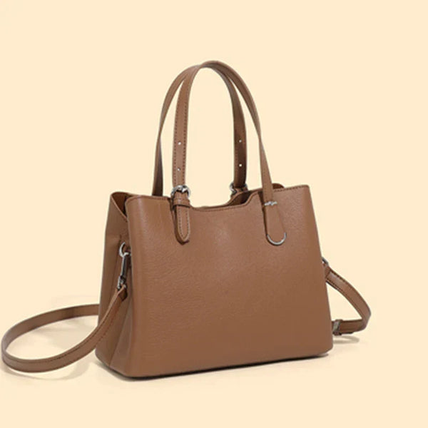 Aria™ - Sac à épaule en cuir véritable de vache à 3 couches