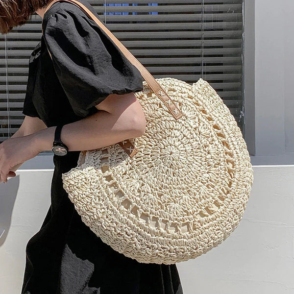 Hannah™ - Sac à main multifonctionnel en paille