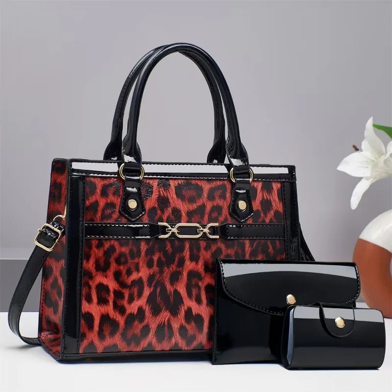 Charlotte™ - Ensemble de sacs vintage à imprimé léopard
