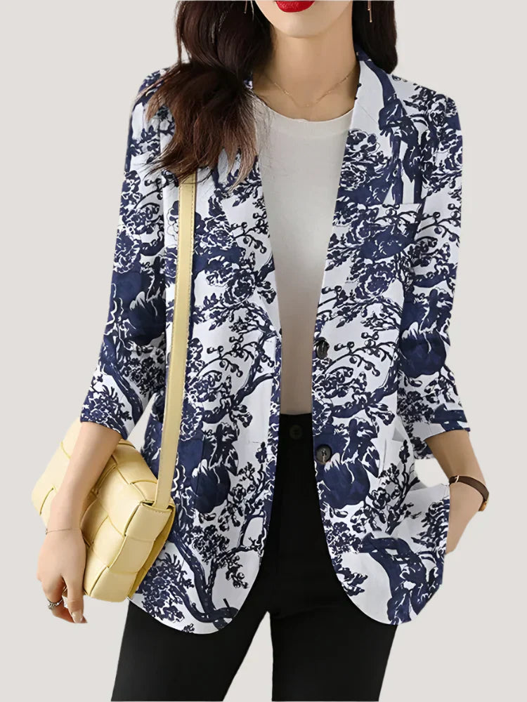 Zoe™ - Blazer Imprimé Floral Chic