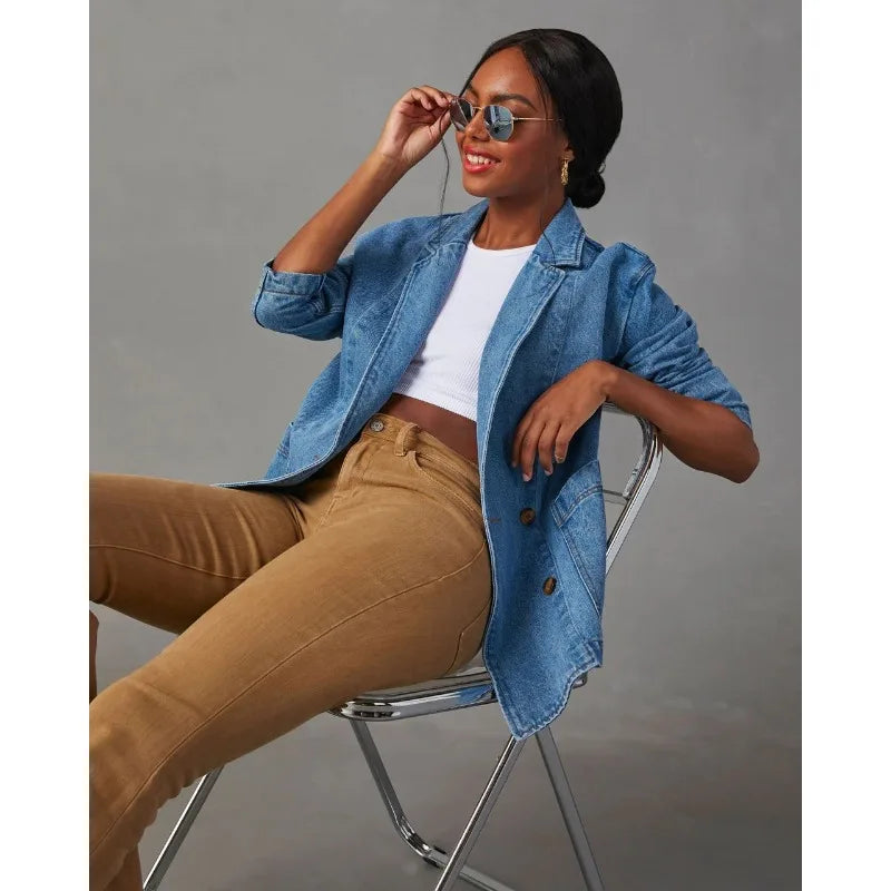 Ella™ - Veste Blazer en Jean Élégante