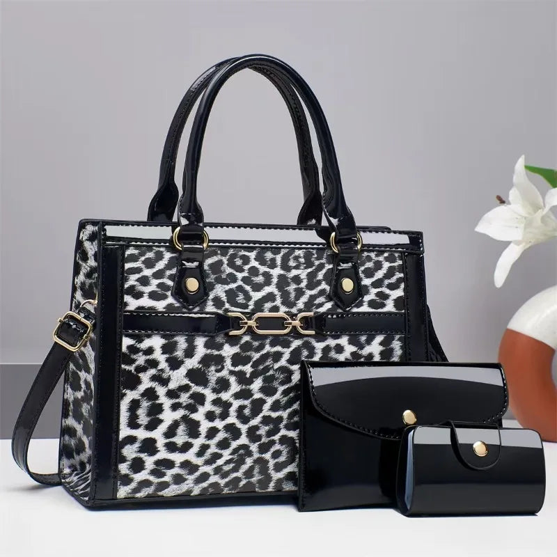 Charlotte™ - Ensemble de sacs vintage à imprimé léopard