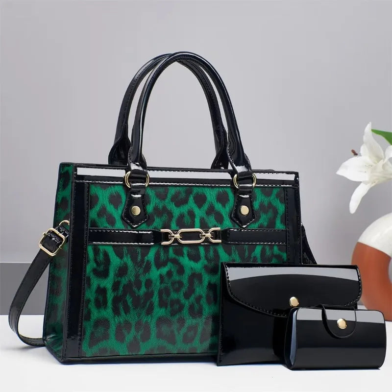 Charlotte™ - Ensemble de sacs vintage à imprimé léopard