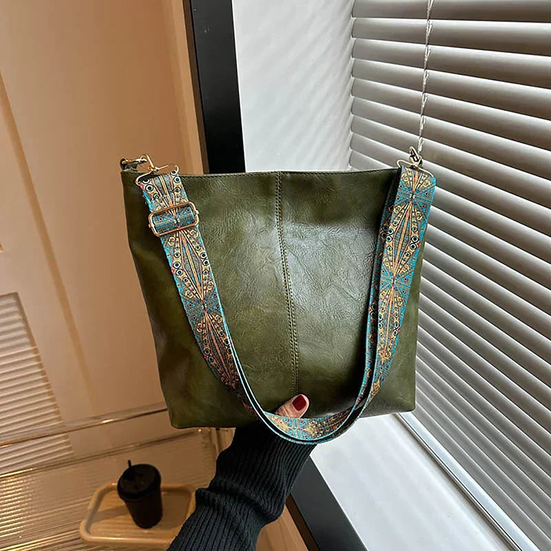 Alora - Sac bandoulière vintage en cuir PU