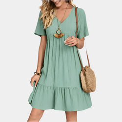 Robe Mini Élégante avec Rayures