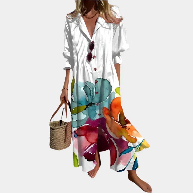 Robe bohème aérienne avec manches bouffantes