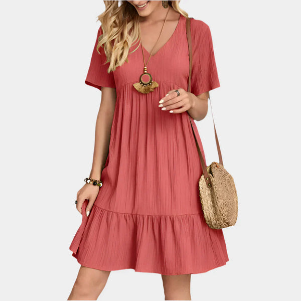 Robe Mini Élégante avec Rayures