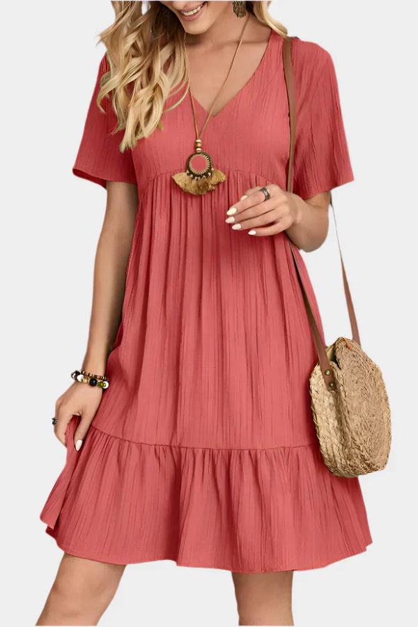 Robe Mini Élégante avec Rayures