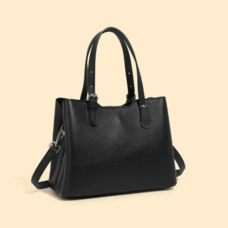 Aria™ - Sac à épaule en cuir véritable de vache à 3 couches
