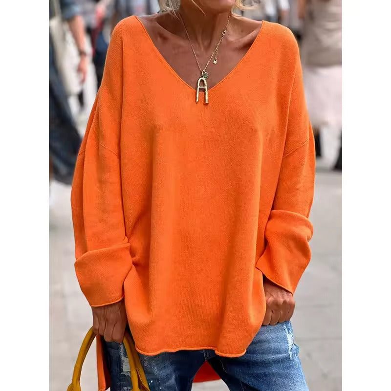 NORA - blouse décontractée chic à col en V
