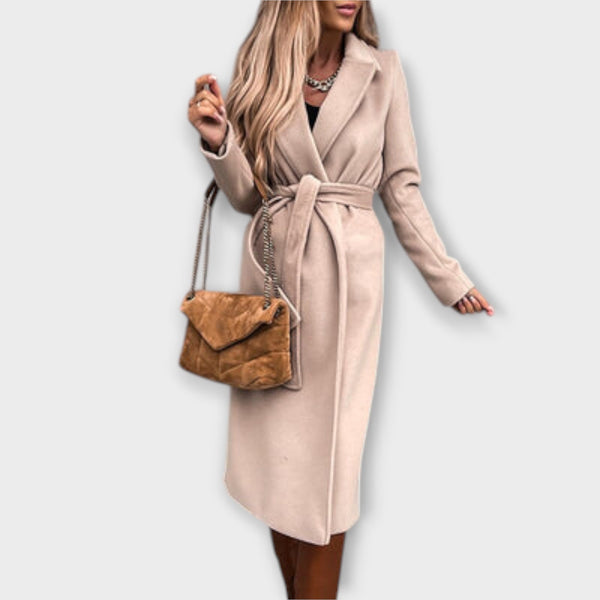 Eliza - Manteau Long Élégant avec Liens