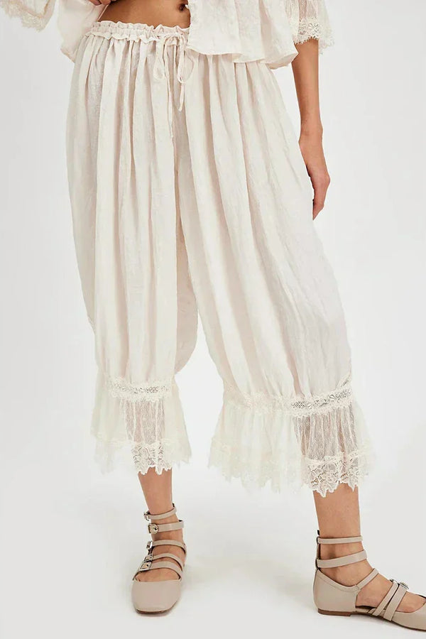 Pantalon en dentelle bohème