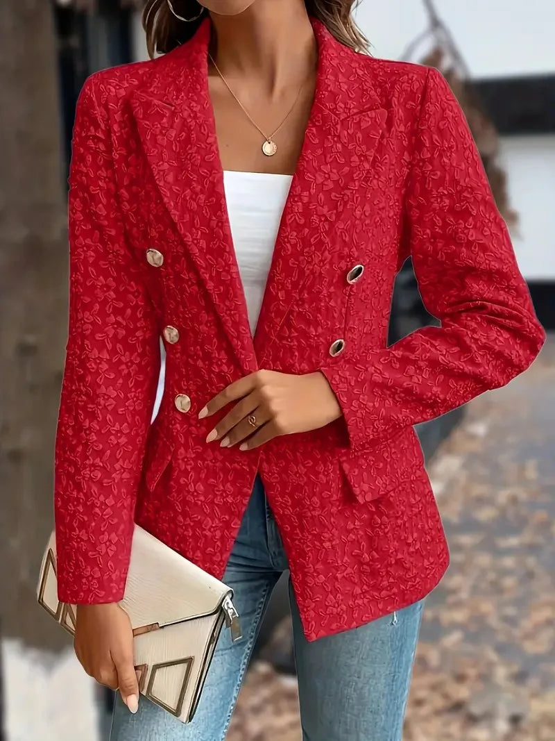 Savannah™ - Blazer Vintage Élégant à Double Boutonnage avec Poches