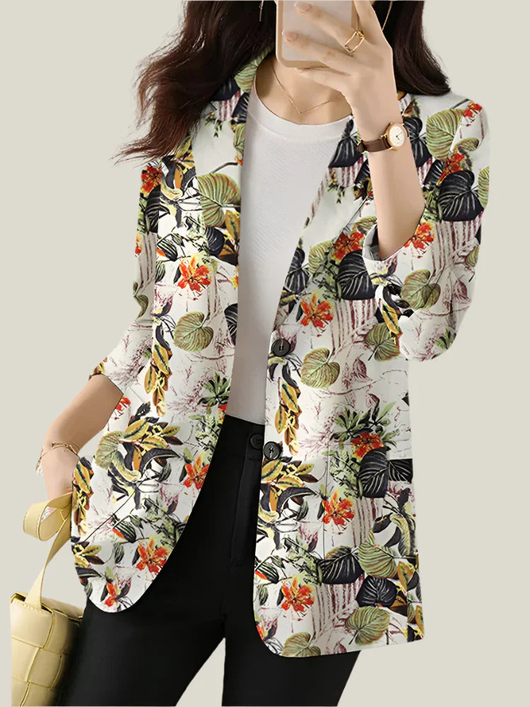 Zoe™ - Blazer Imprimé Floral Chic