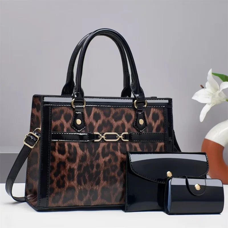 Charlotte™ - Ensemble de sacs vintage à imprimé léopard