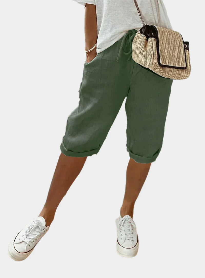 Pantalon élégant en lin pour femmes