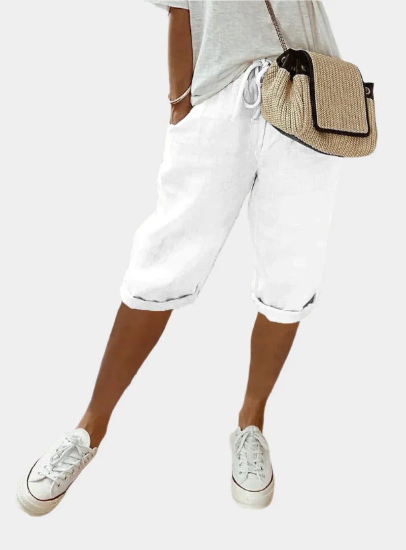 Pantalon élégant en lin pour femmes