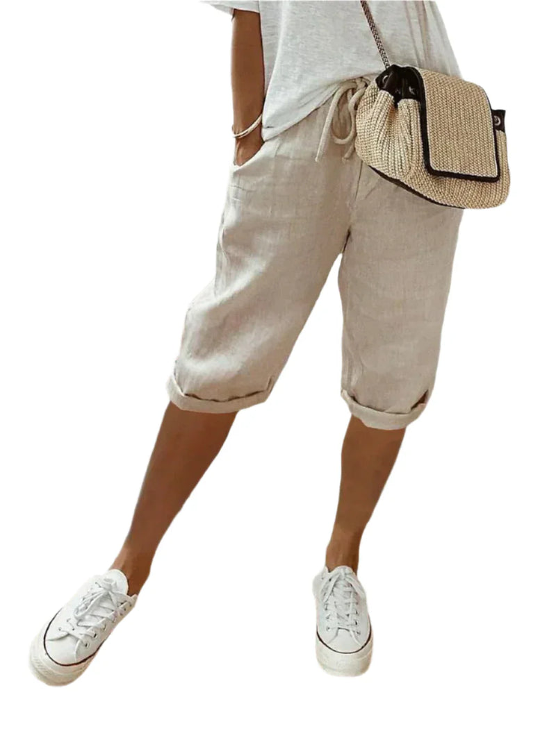 Pantalon élégant en lin pour femmes