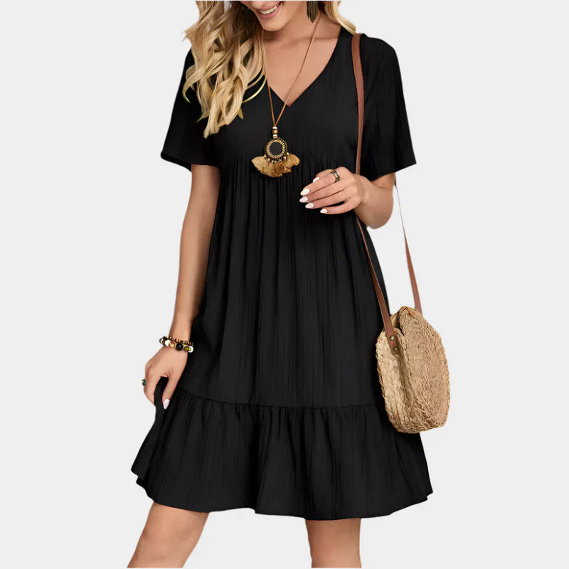 Robe Mini Élégante avec Rayures