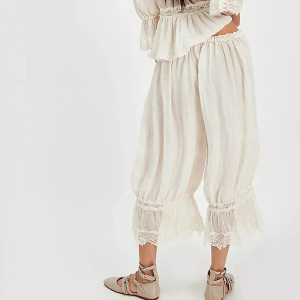 Pantalon en dentelle bohème