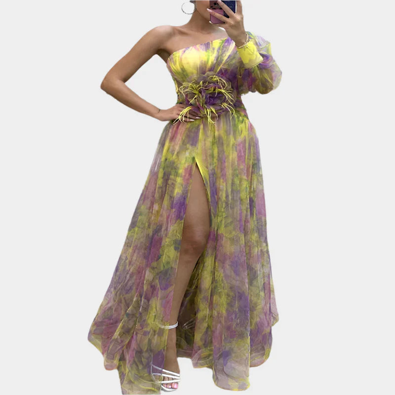 Robe Mini Sexy avec Motif Irrégulier et Design Dos Nu