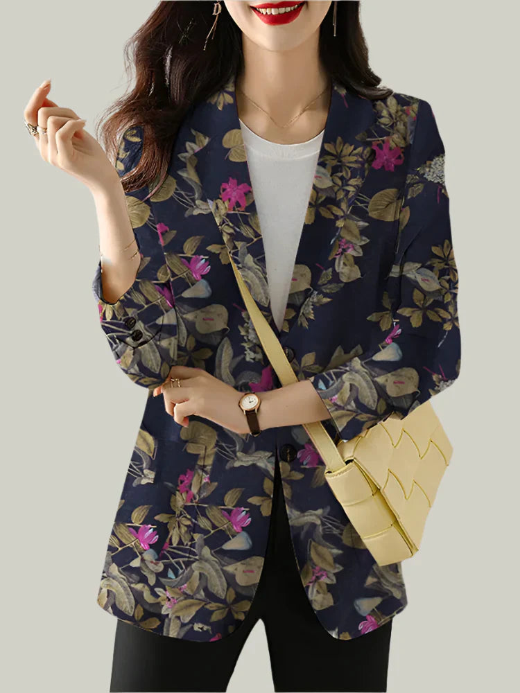 Zoe™ - Blazer Imprimé Floral Chic