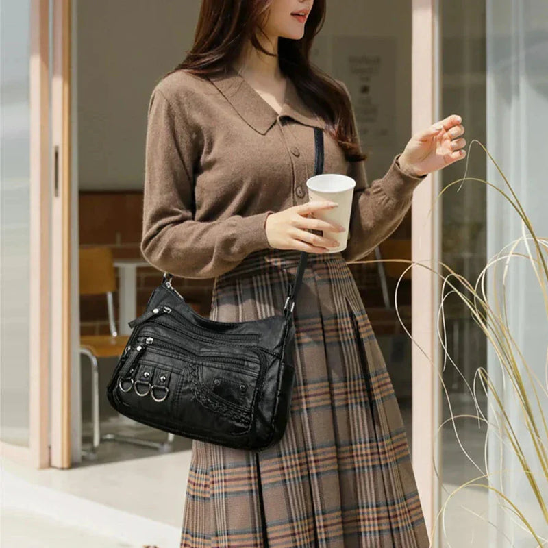 Olivia™ Charme Vintage | Sac Souple à Fermeture Éclair