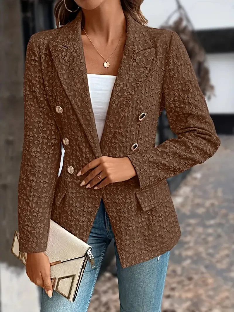 Savannah™ - Blazer Vintage Élégant à Double Boutonnage avec Poches