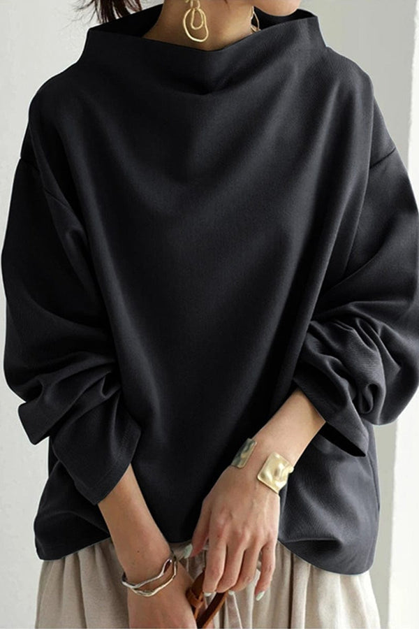 Margot – Haut en maille douce à col montant