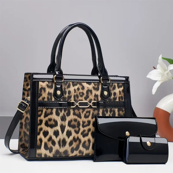 Charlotte™ - Ensemble de sacs vintage à imprimé léopard