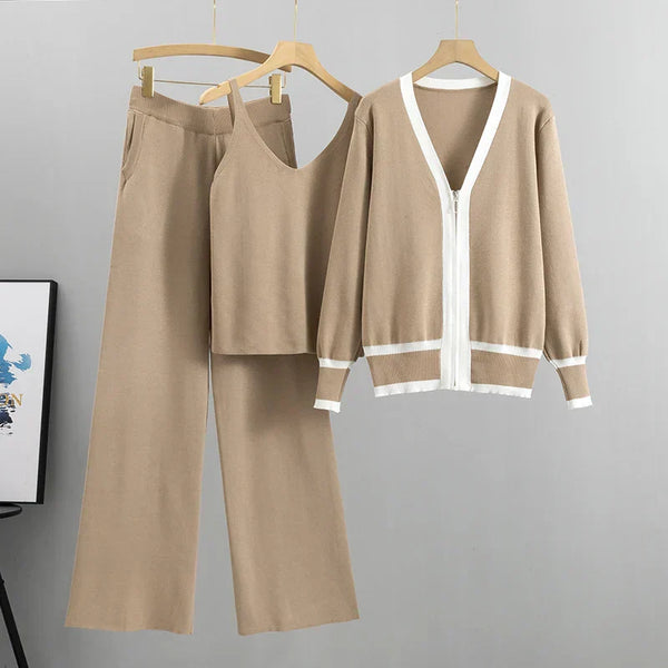 Elle™ | Ensemble de luxe trois pièces avec gilet