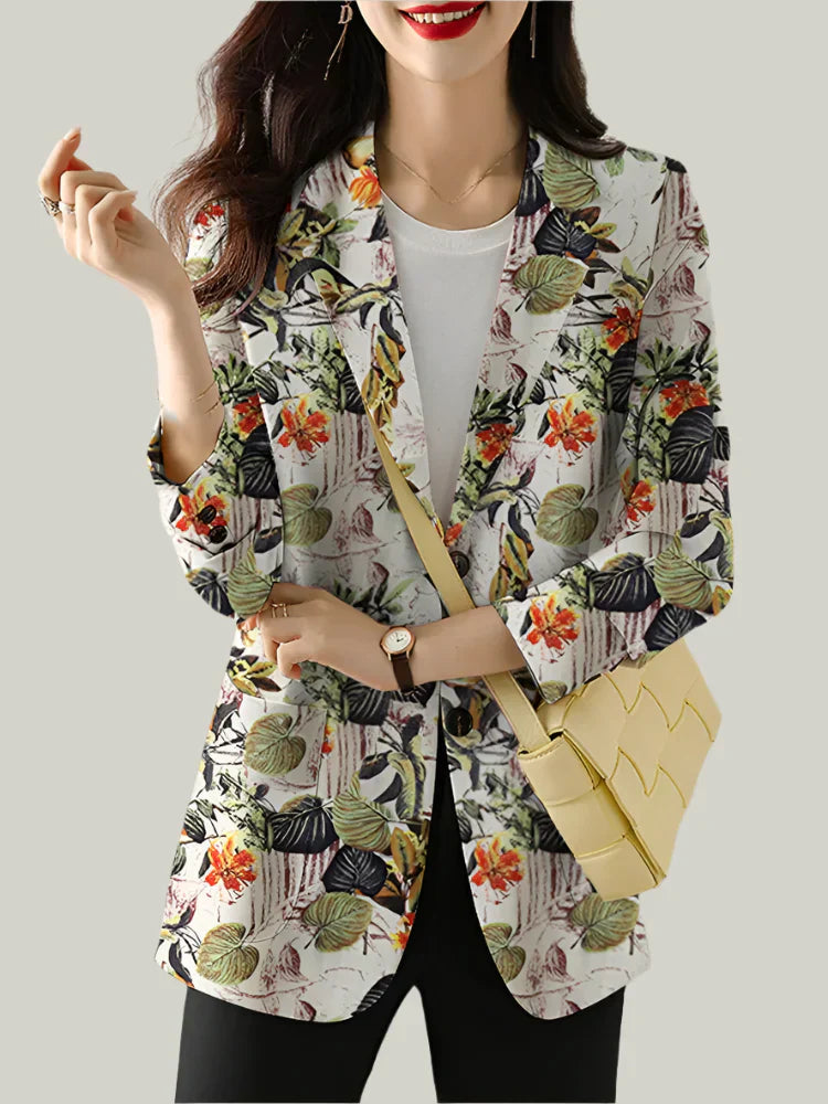 Zoe™ - Blazer Imprimé Floral Chic