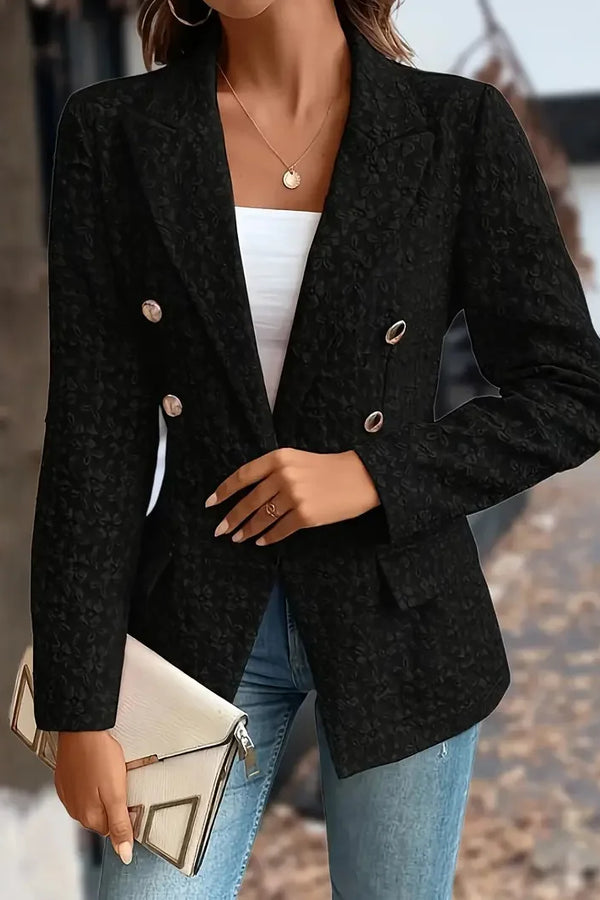 Savannah™ - Blazer Vintage Élégant à Double Boutonnage avec Poches