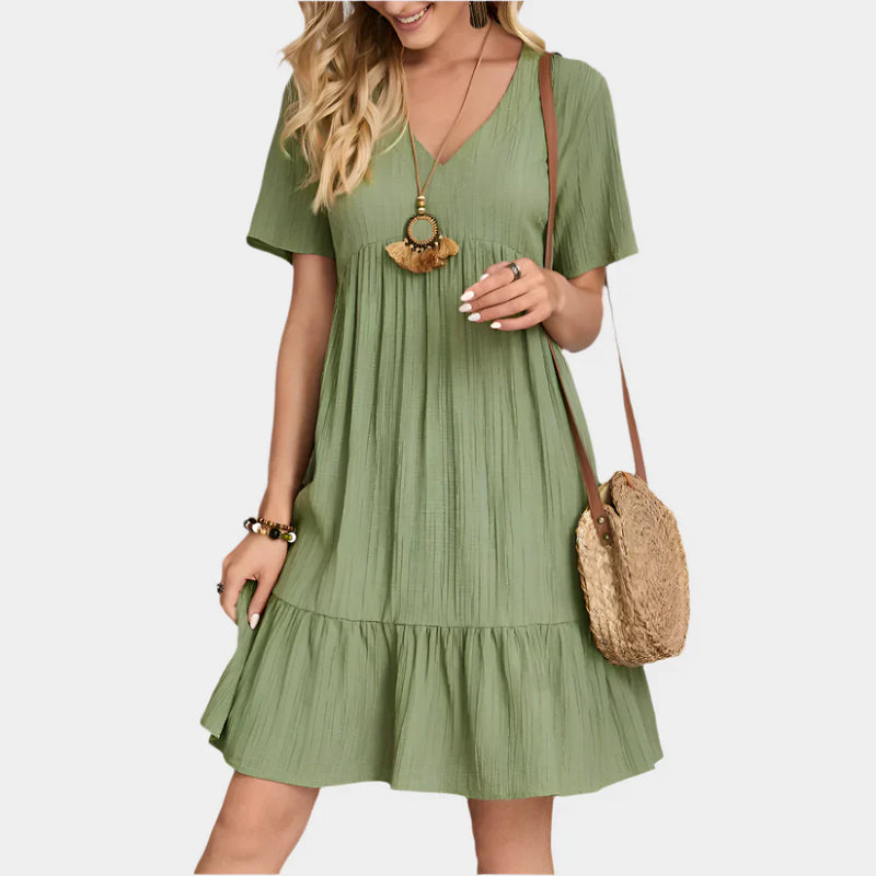 Robe Mini Élégante avec Rayures